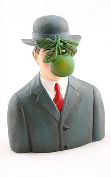 Son of Man with Apple by Magritte Statue Pocket Museum collectibles